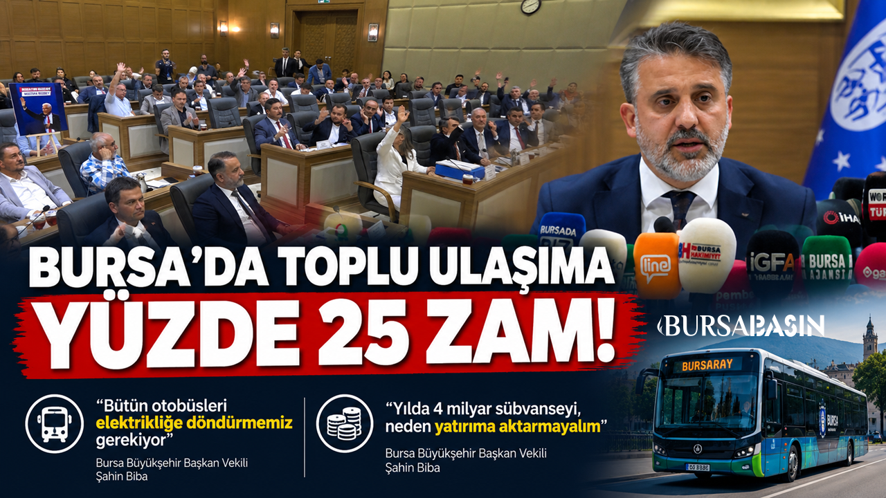 Bursa’da toplu ulaşıma yüzde 25 zam geldi