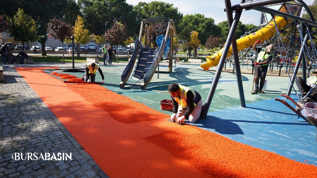 Yıldırım’da parklar kış öncesi yenileniyor