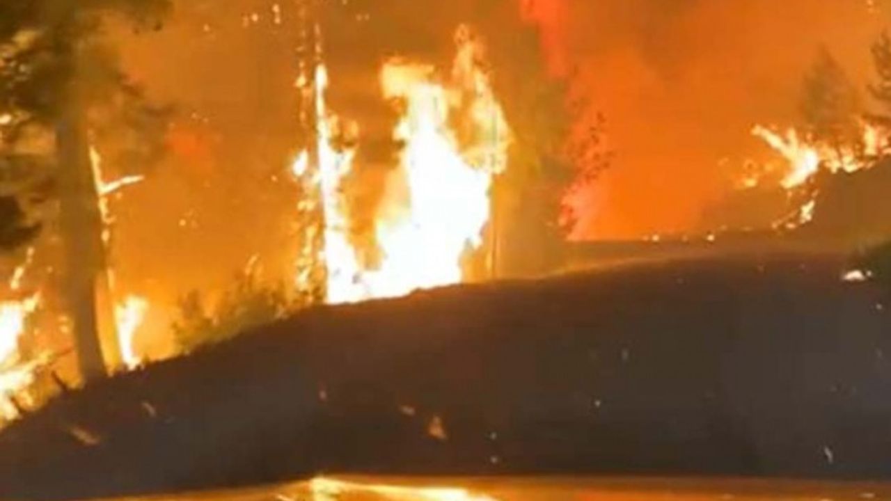 Manavgat'taki Yangından Etkilenen Köye Yardım Ederken Ateşlerin Arasında Kaldılar