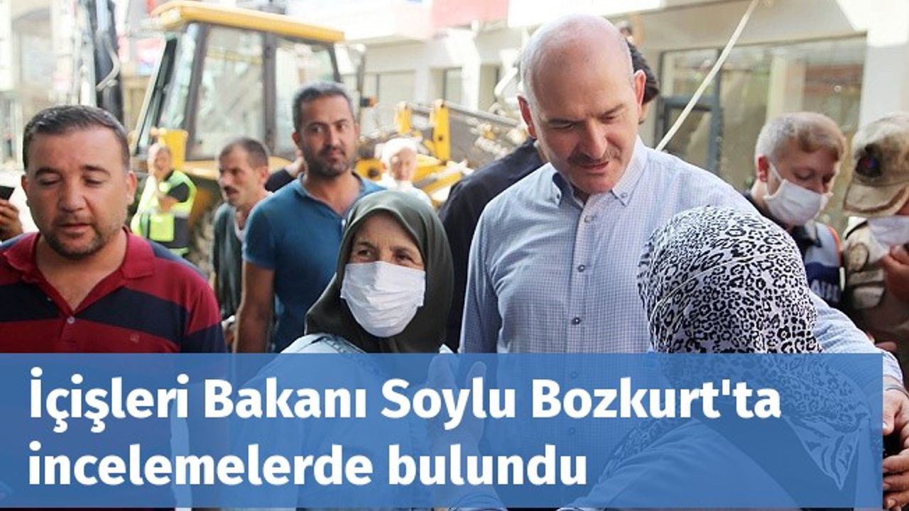 İçişleri Bakanı Soylu Bozkurt'ta incelemelerde bulundu