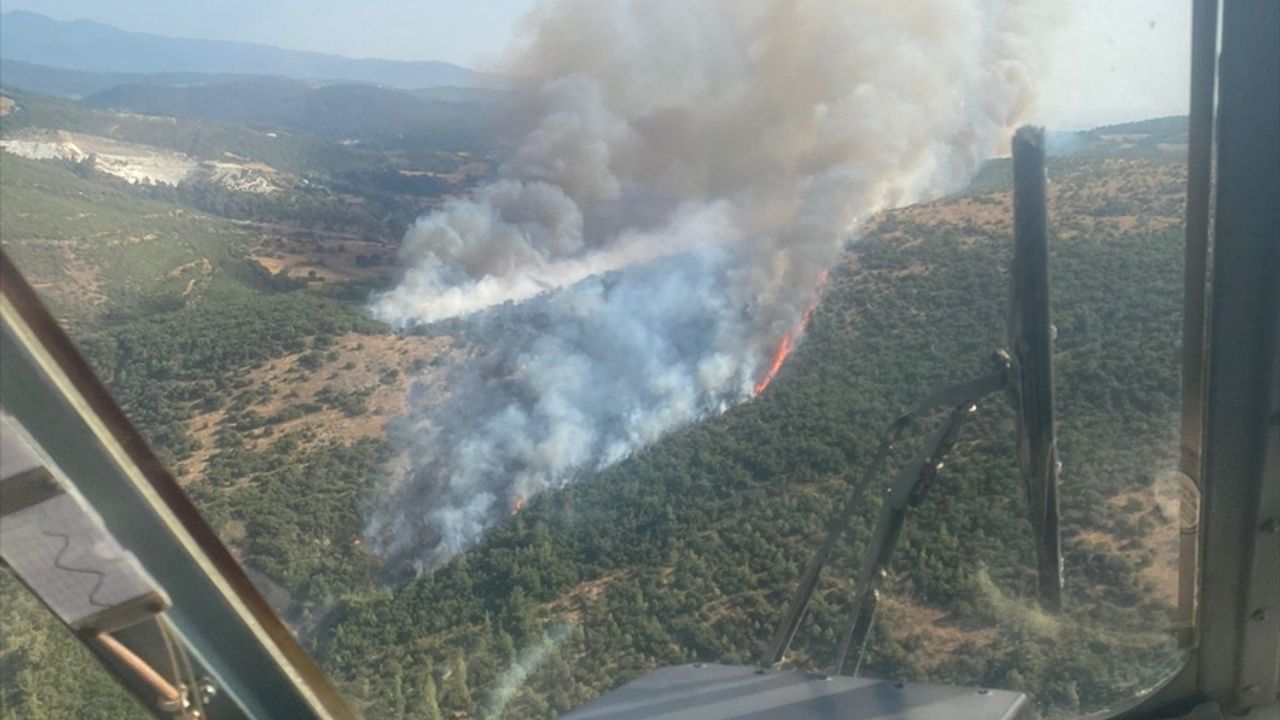 Balıkesir'in Kepsut ilçesinde orman yangını çıktı