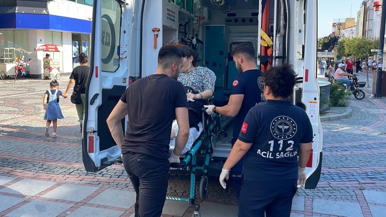 Edirne'de elektrikli motosikletin çarptığı kadın yaralandı