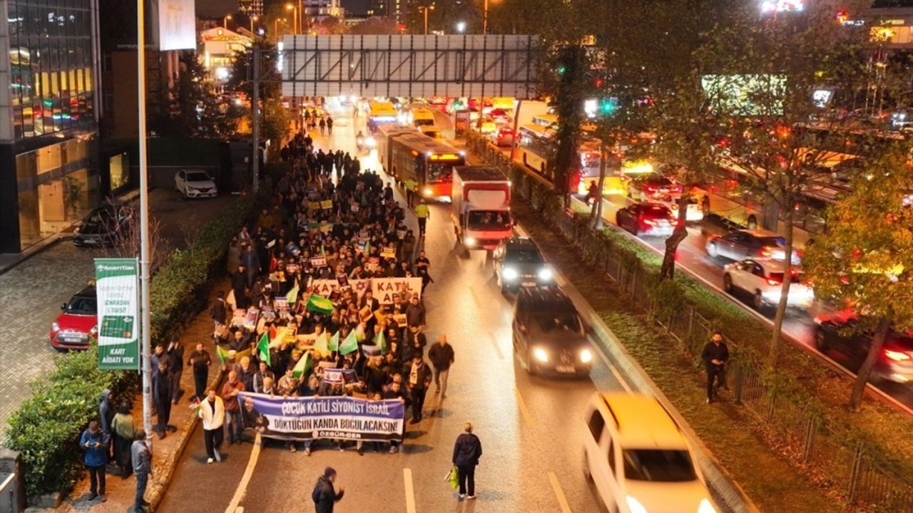 İsrail'in İstanbul Başkonsolosluğu önündeki protestolar sürüyor