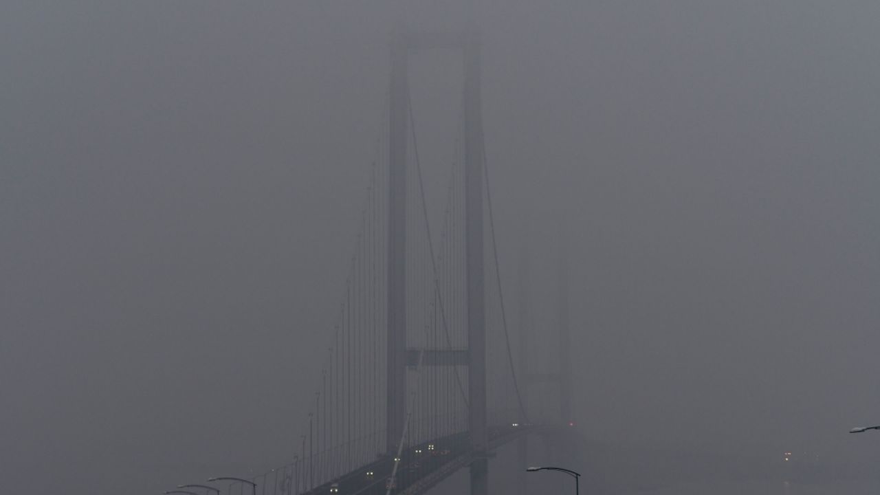 Osmangazi Köprüsü'nde sis etkili oldu