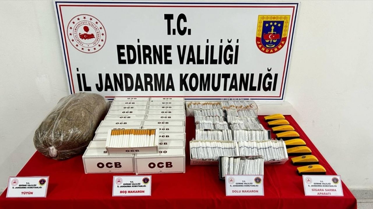 Edirne'de çok miktarda gümrük kaçağı tütün ürünü ele geçirildi