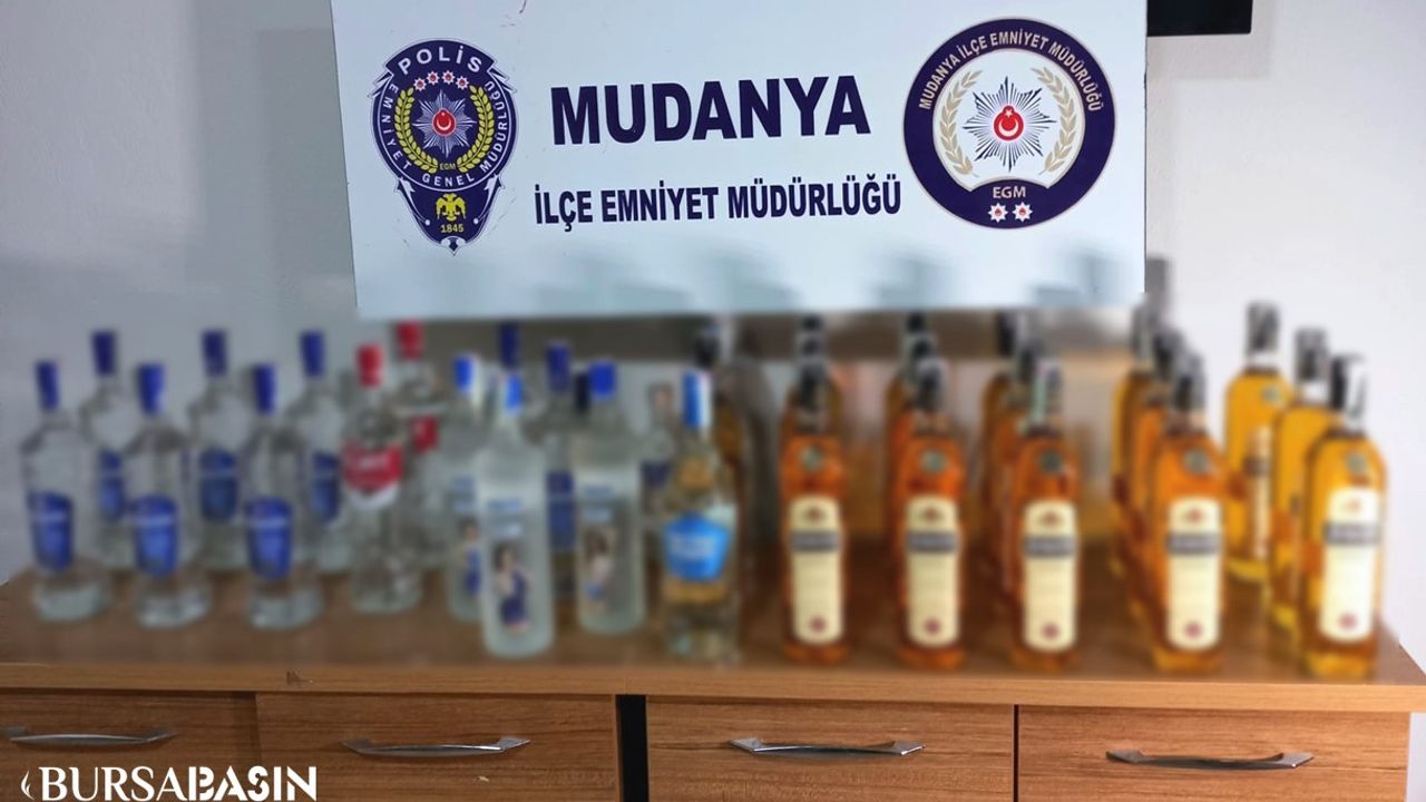 Mudanya'da Yılbaşı Operasyonu: 42 Litre Kaçak Alkol, 2 Gözaltı