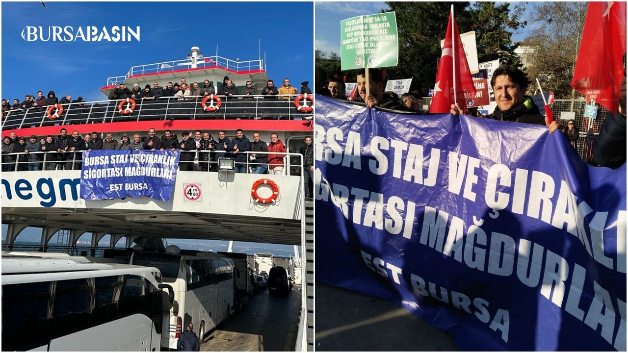 Bursa Staj ve Çırak Mağdurları Derneği, Kartal Meydanı'nda Mitinge katıldı