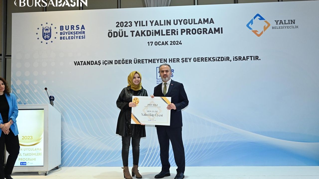 Bursa Büyükşehir Belediyesi, yalın yönetimdeki başarıları ödüllendirdi.