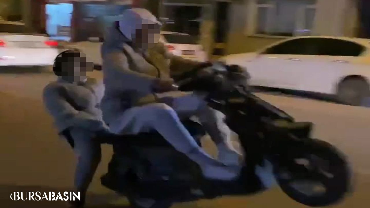 İnegöl'de Gençlerin Tek Teker Motosiklet Gösterisi Kamerada!