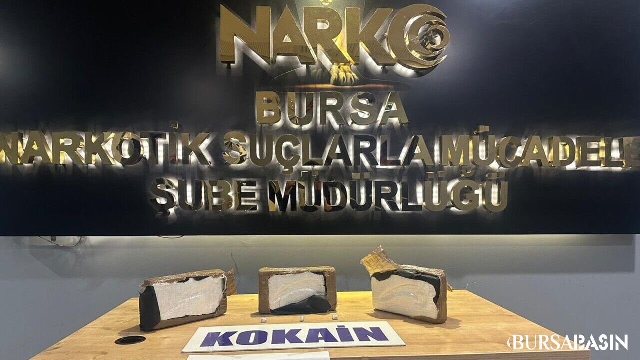 Bursa'da Narkotik Operasyon: SUV'den 3 Kilogram 300 Gram Kokain Çıktı