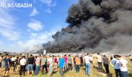 İnegöl'de Fabrika'da Korkutan Yangın! Havadan Müdahale Edilecek - Video