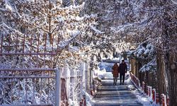 Erzurum'a yağan kar güzellikleri de beraberinde getirdi