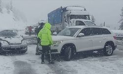 Antalya-Konya kara yolunda karla mücadele çalışması