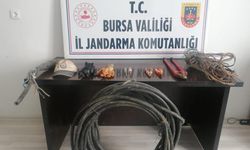 Bursa’da Kablo hırsızları suçüstü yakalandı