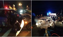 Bursa'da Otomobille Kamyon Çarpıştı 2 Kişi Yaralandı