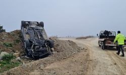 Bursa İznik'te kontrolden çıkaran aracın sürücüsü yaralandı