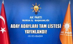 AK Parti Bursa Milletvekili aday adaylarının tam listesi yayınladı!
