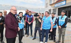 Başkan Ergün afet bölgesinde Manisalı gönüllüler buluştu