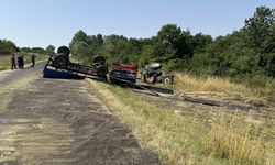 Tekirdağ'da devrilen traktörün altında kalan sürücü öldü