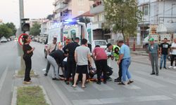 Bayramiç'te motosikletten düşen sürücü yaralandı