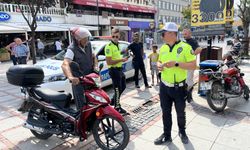 Edirne'de Saraçlar Caddesi'nde trafik denetimi yapıldı