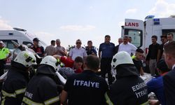 Edirne'deki trafik kazasında 1 polis yaşamını yitirdi, 2'si polis 5 kişi yaralandı