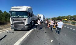 Kırklareli'nde tır ile kamyonun çarpıştığı kazada 2 kişi yaralandı