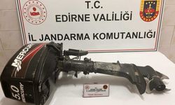 Edirne'de tekne motoru çalan 2 şüpheli tutuklandı