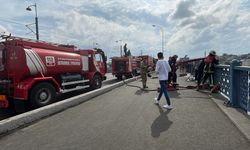 Galata Köprüsü'nde bir restoranda çıkan yangın söndürüldü