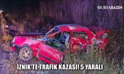 Bursa'da iki otomobil çarpıştı 5 Yaralı
