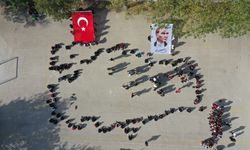 Edirne'de 100 öğrenci Türkiye haritası koreografisi oluşturdu