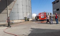 Edirne'de yağ fabrikasında çıkan yangın söndürüldü