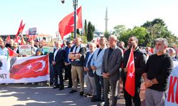 Tekirdağ'da Filistin'e destek gösterisi yapıldı
