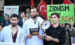 Trakya Üniversitesi öğrencileri İsrail'in Gazze'ye saldırılarını protesto etti