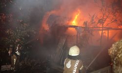 Beykoz'da marangoz atölyesinde çıkan yangın söndürüldü