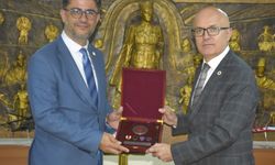 Milli Savunma Bakan Yardımcısı Tüfekci, ÇOMÜ Rektörü Erenoğlu'nu kabul etti