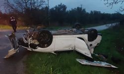 Orhangazi-İznik Karayolu'nda Kaza: Otomobil Takla Attı, Sürücü Yaralandı