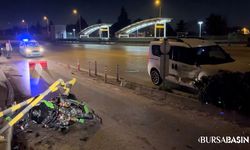 Bursa'da Motosiklet Kaza Yaptı: Sürücü Hafif Yaralı