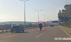 Bursa-Balıkesir Yolunda Tehlikeli Motosiklet Sürüşü Kamerada