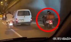 Bursa'da Tehlikeli Motosiklet Kuryesi!