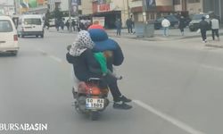Bursa'da Tehlikeli Motosiklet Yolculuğu