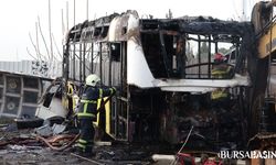 Bursa'daki Yangında 6 Otobüs Alev Aldı
