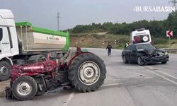 İznik'te Traktör-Otomobil Çarpışması: 3 Yaralı