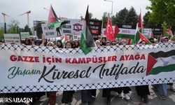 Bursa Uludağ Üniversitesi Öğrencilerinden Filistin'e Destek Eylemi