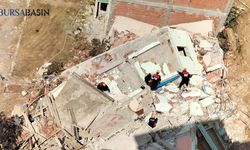Gemlik'te AFAD Koordinesinde Yıkım Sırasında Deprem Tatbikatı