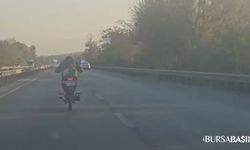 Motosikletle 100 Km Hızda Tehlikeli Yolculuk