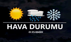 Bursa'da bugün ve 15 Günlük hava durumu tahmini