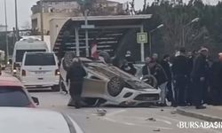 Bursa’da Takla Atan Otomobilde Mucizevi Kurtuluş