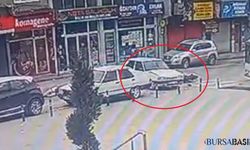 Osmangazi’de Motosiklet ile Otomobil Çarpıştı