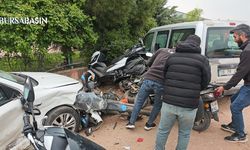 İnegöl’de Zincirleme Kaza: 4 Yaralı